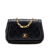 シャネル マトラッセ20 ココマーク チェーン ショルダーバッグ ブラック ラムスキン レディース CHANEL 【中古】
